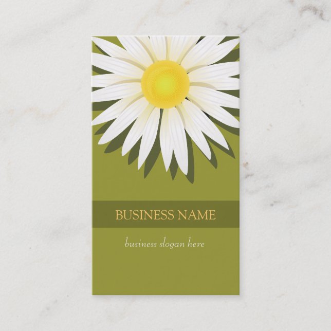 Tarjeta De Visita Daisy Olive Business (Anverso)