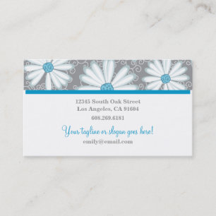 Tarjeta De Visita Daisy turquesa para los jardineros de invierno de