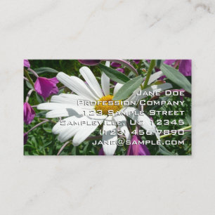 Tarjeta De Visita Daisy y Fireweed Wildflower