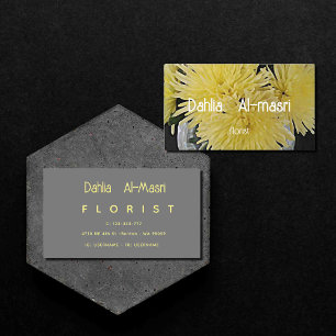 Tarjeta De Visita dalias amarillas