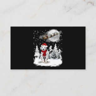 Tarjeta De Visita Dalmatian Sobre Navidades De Nieve Encendiendo A S