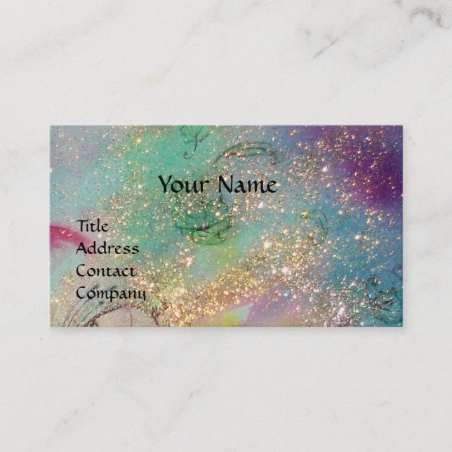 Tarjeta De Visita DAMA CON MÁSCARA DE MÁSCARA MONOGRAMA Azul Verde (Anverso)