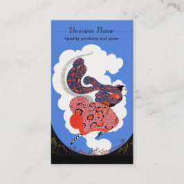 Tarjeta De Visita Dama de ejecución Art Deco