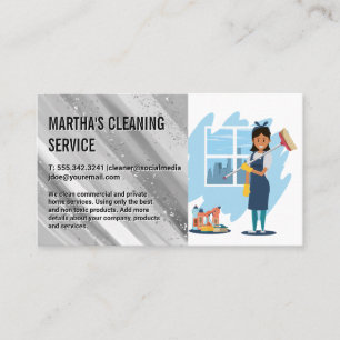 Tarjeta De Visita Dama de limpieza   Maid