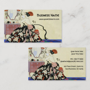 Tarjeta De Visita Dama Glamour Art Déco, Actriz o Maquilladora