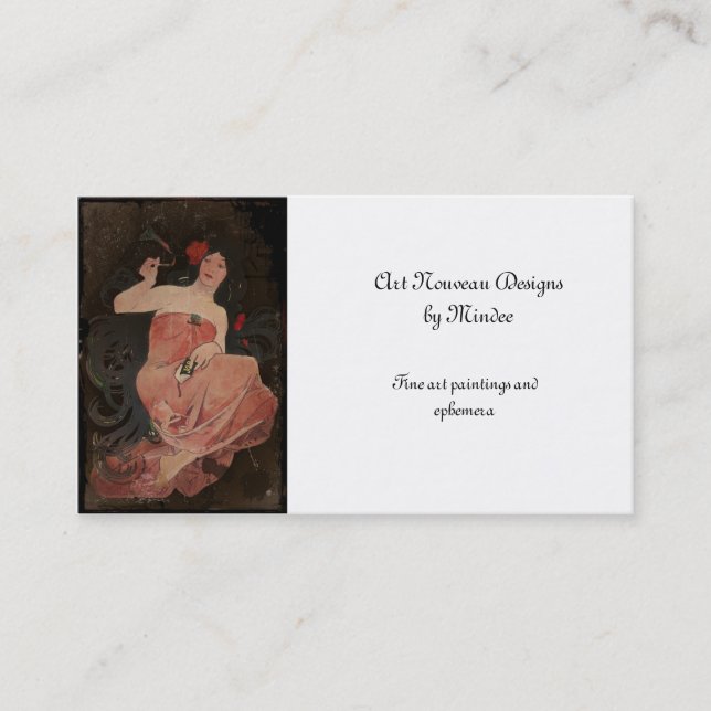 Tarjeta De Visita Dama parisina en negro (Anverso)