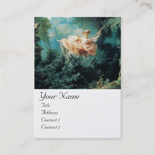 TARJETA DE VISITA DAMA SOBRE LA PELIGROSA ROSA DE MONOGRAM (Anverso)