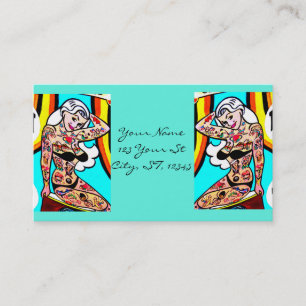 Tarjeta De Visita Dama tatuada rubia Thunder_Cove