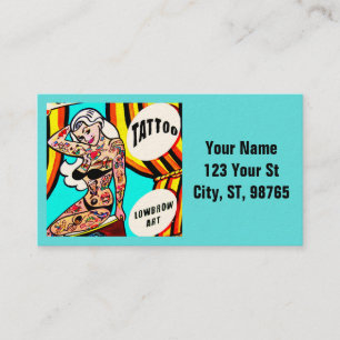 Tarjeta De Visita Dama tatuada rubia Thunder_Cove