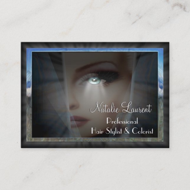Tarjeta De Visita Dama Unique Hairstylist Salon Professional de la (Anverso)