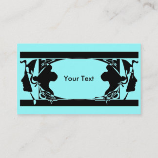 Tarjeta De Visita Damas de Art Nouveau