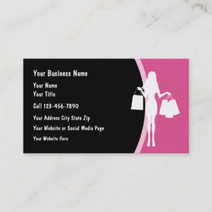 Tarjeta De Visita Damas Elegantes Tema de Moda y Compras