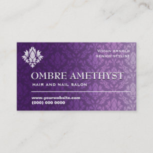 Tarjeta De Visita Damasco Amethyst de Ombre