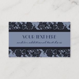 Tarjeta De Visita Damasco azul
