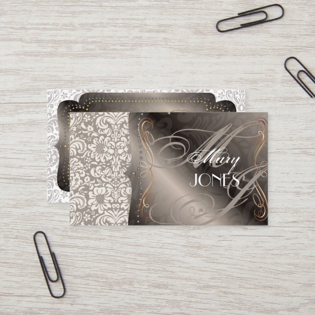 Tarjeta De Visita Damasco cosmético de PixDezines Fidora (Anverso/Reverso In Situ)