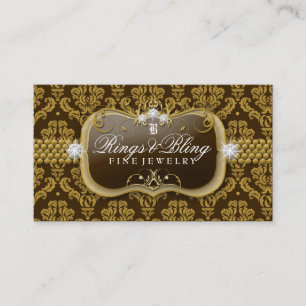 Tarjeta De Visita damasco de 311-Golden Bling