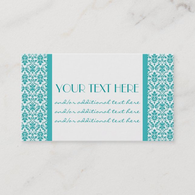 Tarjeta De Visita Damasco de Blue&White (Anverso)