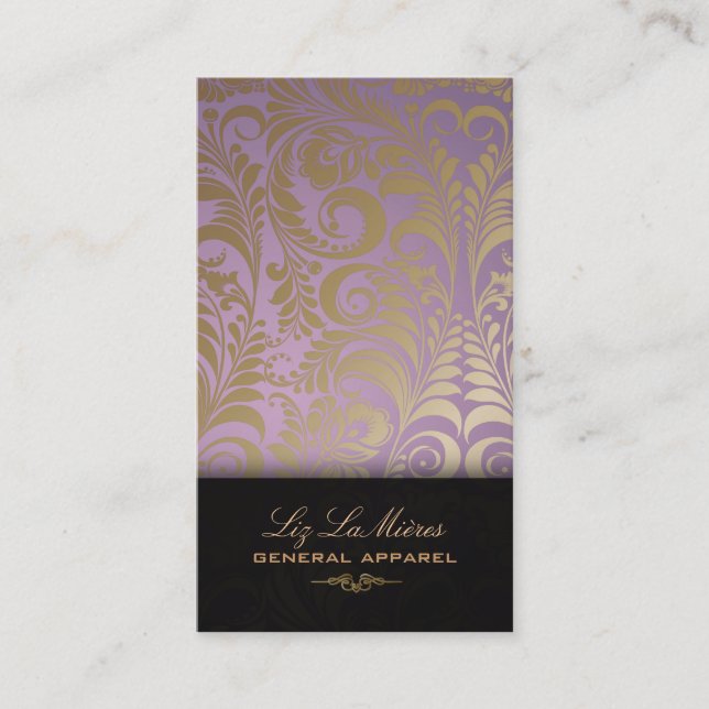 Tarjeta De Visita Damasco de época de PixDezines Bellissimo (Anverso)
