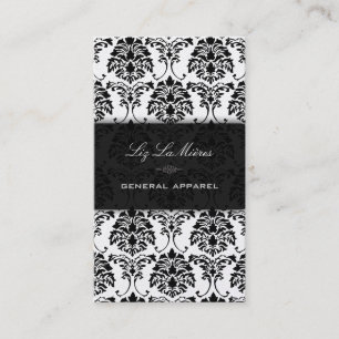 Tarjeta De Visita Damasco de época de PixDezines Black Florentius