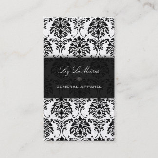 Tarjeta De Visita Damasco de época de PixDezines Black Florentius