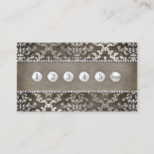 Tarjeta De Visita Damasco de la luz tenue del chocolate del café de