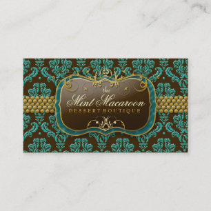 Tarjeta De Visita damasco de los macarrones 311-Mint