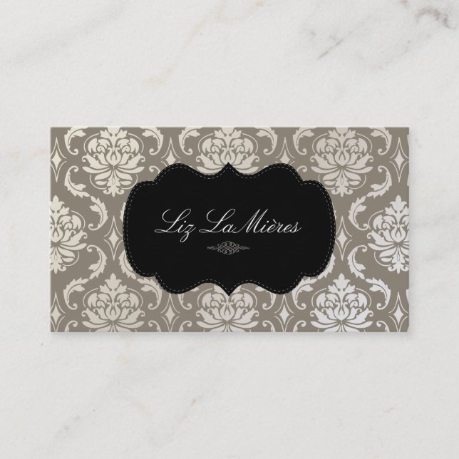 Tarjeta De Visita Damasco de vendedor de PixDezines (Anverso)