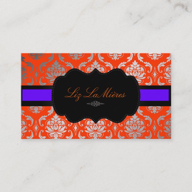 Tarjeta De Visita Damasco de Vendome de PixDezines (Anverso)