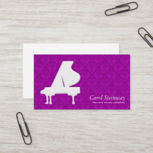 Tarjeta De Visita Damasco del piano