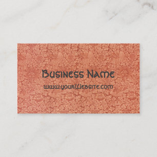 Tarjeta De Visita Damasco floral del antiguo victoriano William Morr