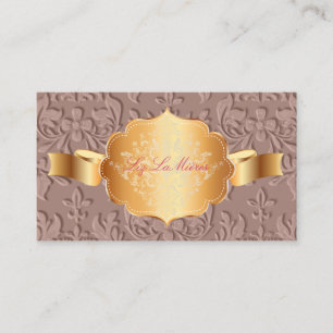 Tarjeta De Visita Damasco/malva barroco de PixDezines