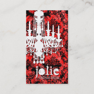 Tarjeta De Visita Damasco rojo del regaliz de Jolie de la