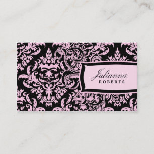 Tarjeta De Visita damasco rosado del regaliz 311-Julianna