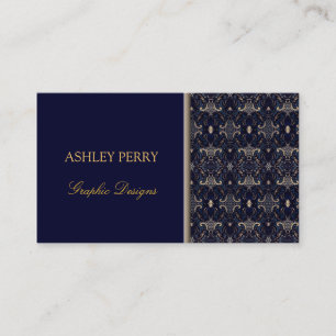Tarjeta De Visita Damask Elegant Business Card