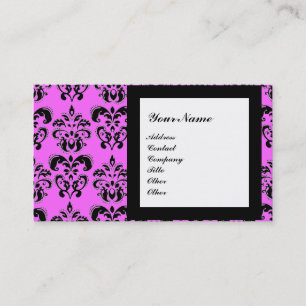 Tarjeta De Visita DAMASK GEM STONE MONOGRAM,2 topaz ,violet