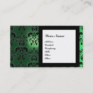 Tarjeta De Visita DAMASK GEM STONE MONOGRAM,2 topaz ,violet