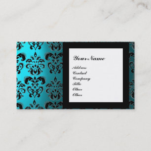 Tarjeta De Visita DAMASK GEM STONE MONOGRAM,2 topaz ,violet