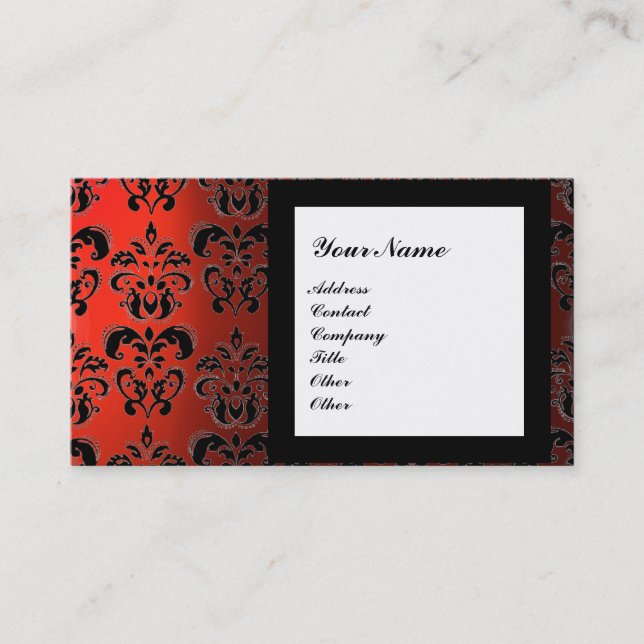 Tarjeta De Visita DAMASK GEM STONE MONOGRAM,2 topaz ,violet (Anverso)