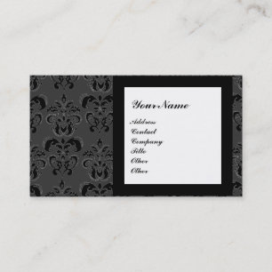 TARJETA DE VISITA DAMASK GEM STONE MONOGRAM, 3