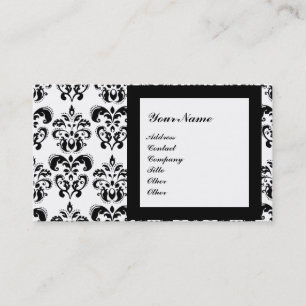 TARJETA DE VISITA DAMASK GEM STONE MONOGRAM, 3
