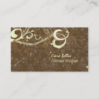 Tarjeta De Visita Damask + swift Diseñador de vestuario