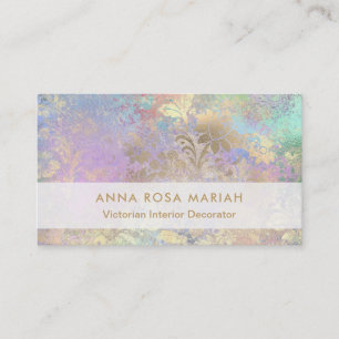 Tarjeta De Visita *~* Dámpara de edad avanzada de color rosa azul d