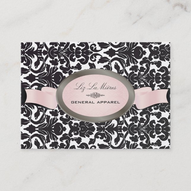 Tarjeta De Visita Dámpara de PixDezines/fondo diy/flora negra (Anverso)