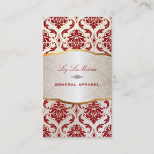 Tarjeta De Visita Dámpara vendomo de PixDezines/rojo