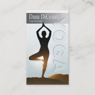 Tarjeta De Visita Dana's Vinyasa e instructor de yoga de alta potenc