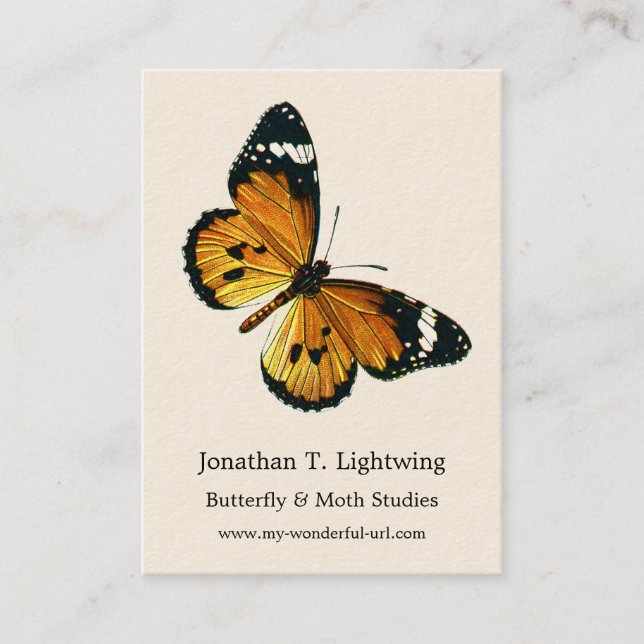 Tarjeta De Visita Danaus chrysippus - Llanto tigre, o reina africana (Anverso)