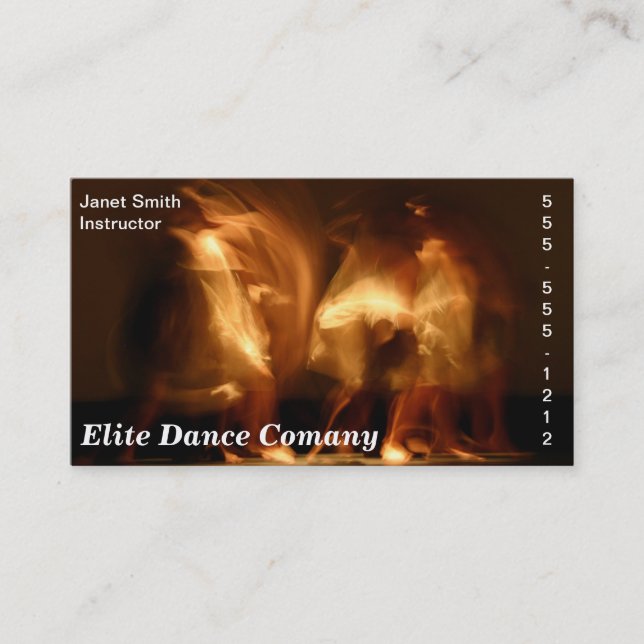 Tarjeta De Visita Dance Business Card (Anverso)