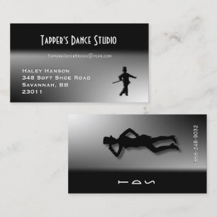 Tarjeta De Visita Dance Business Card - Negro n Plata