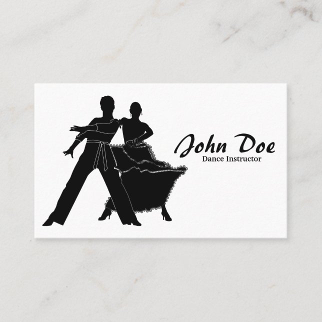 Tarjeta De Visita Dance Instructor Ballroom Salsa Business Card (Anverso)