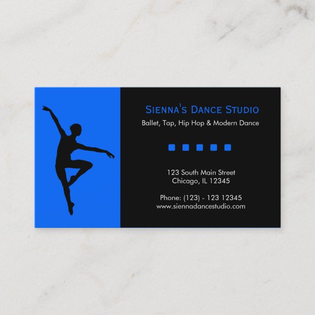Tarjeta De Visita Dance Studio (Anverso)